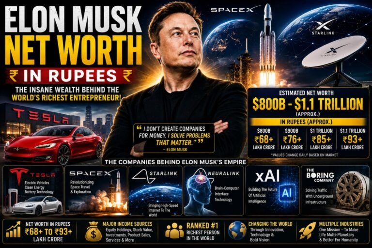 Elon Musk Net Worth in Rupees
