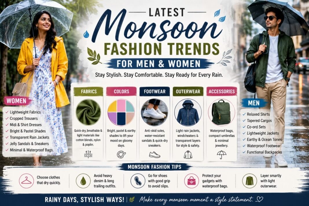 Latest Monsoon Fashion Trends for Men and Women