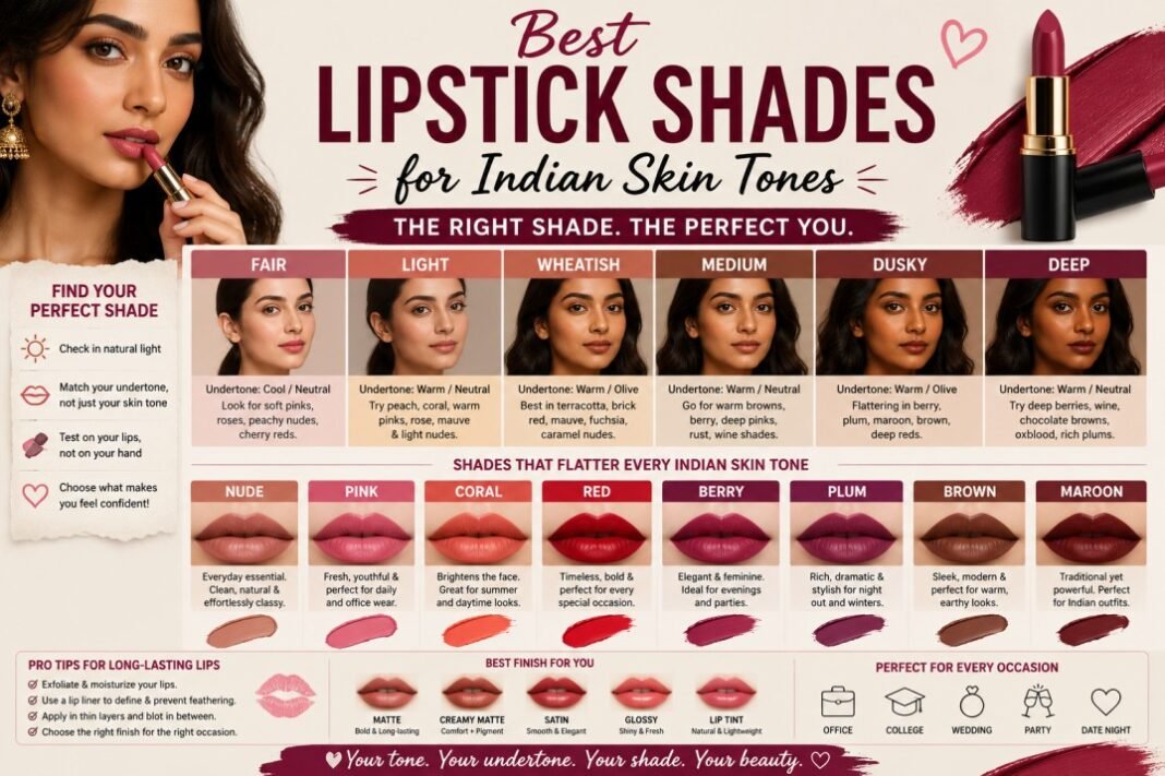 Best Lipstick Shades for Indian Skin Tones