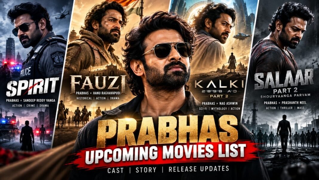 Prabhas Upcoming Movies List: Spirit, Fauzi, Kalki 2, Salaar 2, Cast, Story and Release Updates